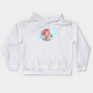 red-haired anime girl Kids Hoodie